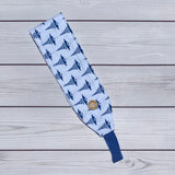 Handmade Buttoned Headbands - RN Blue