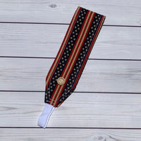 Handmade Buttoned Headbands - Vintage Flag