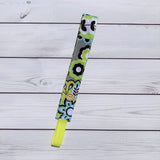 Handmade Buttoned Headbands - Turquoise Flower Pop