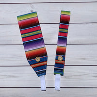 Handmade Buttoned Headbands - Purple Serape