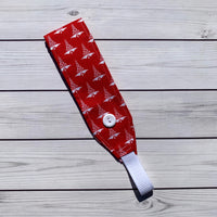 Handmade Buttoned Headbands - RN Red