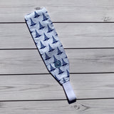 Handmade Buttoned Headbands - RN Blue