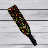 Handmade Buttoned Headbands - Mixed Peppers