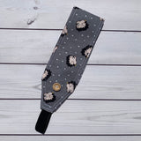 Handmade Buttoned Headbands - Gray Betty Boop
