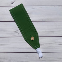 Handmade Buttoned Headbands - Green