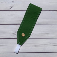 Handmade Buttoned Headbands - Green