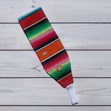 Handmade Buttoned Headbands - Orange Serape