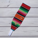 Handmade Buttoned Headbands - Orange Serape