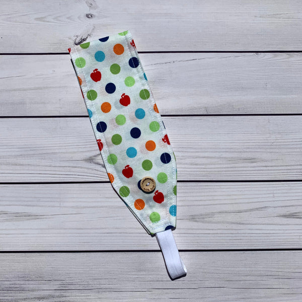 Handmade Buttoned Headbands - Apple Dots