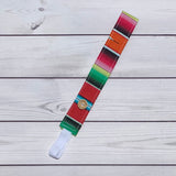 Handmade Buttoned Headbands - Orange Serape