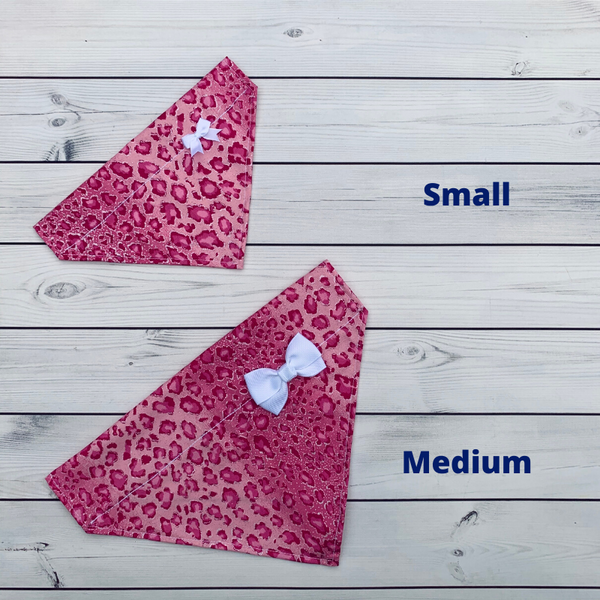 Pet Bandana - Pink Leopard