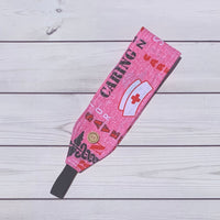 Handmade Buttoned Headbands - RN Pink
