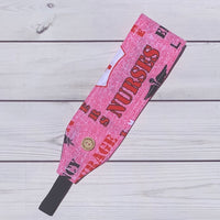Handmade Buttoned Headbands - RN Pink